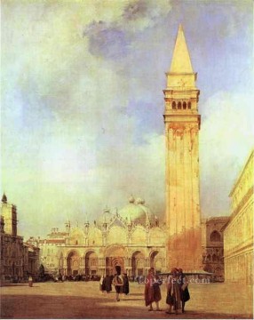 Richard Parkes Bonington Painting - Piazza San Marco Venice Romantic Richard Parkes Bonington
